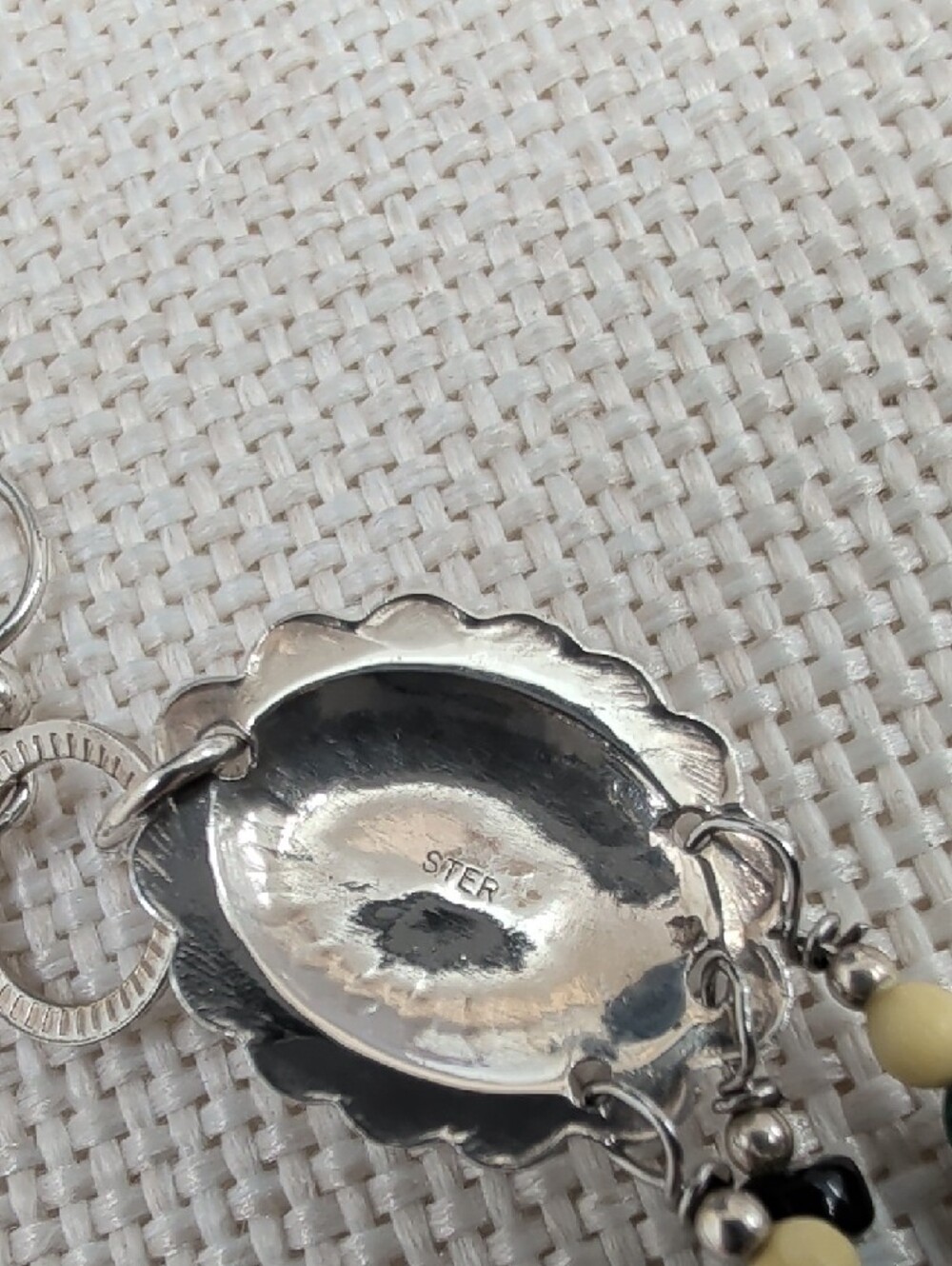 Vintage Masha 925 Sterling Inlay Concho Dreamcatcher Earrings - Picture 13 of 17